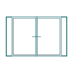 French Door W/ Double Side Panel
