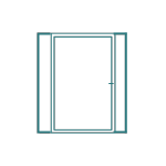 Single Door W/ Double Side Panel
